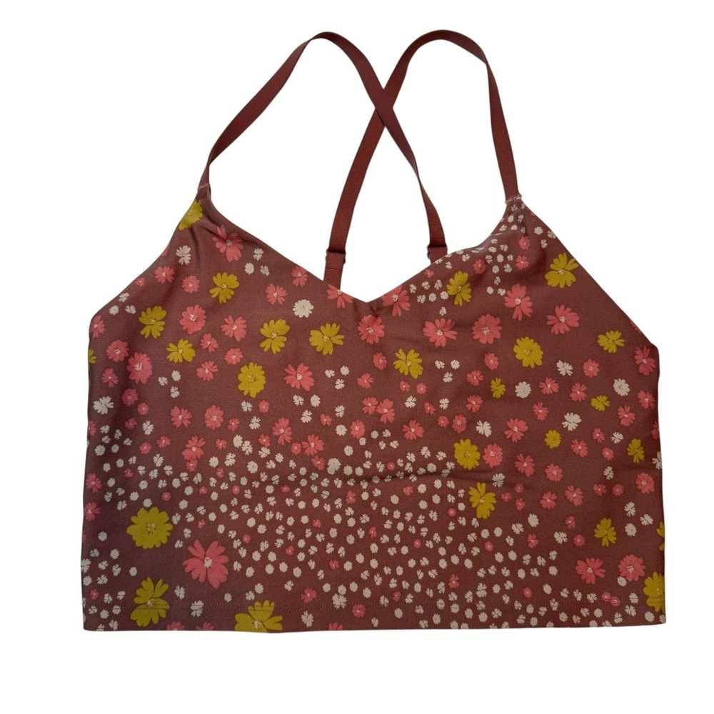 Aerie‎ Offline LIG Floral Sports Bra Women's Large Low Support Yoga